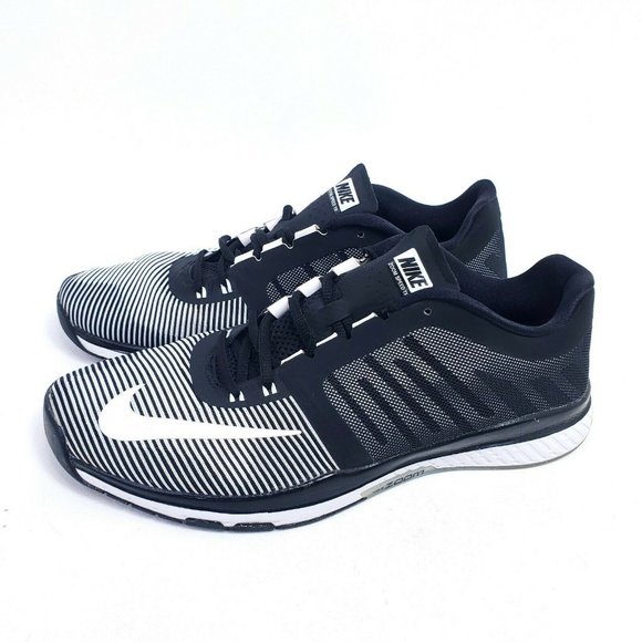 New Nike Air Mens 13.5 MVP Bsbl Pro Baseball Cleats Shoes Black White - Picture 8 of 8